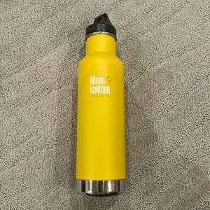 Klean kanteen 20oz yellow water bottle